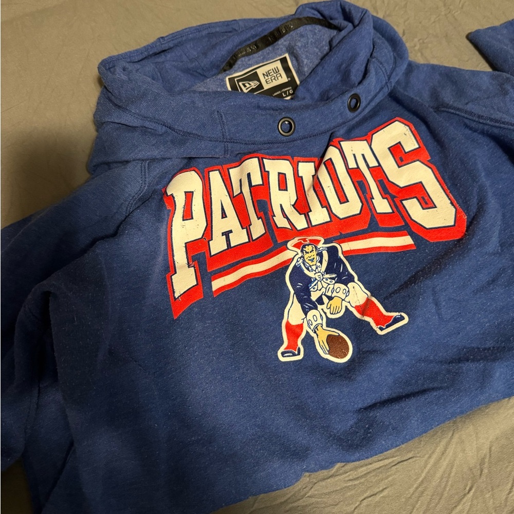 New Era Blue Patriots Sweatshirt